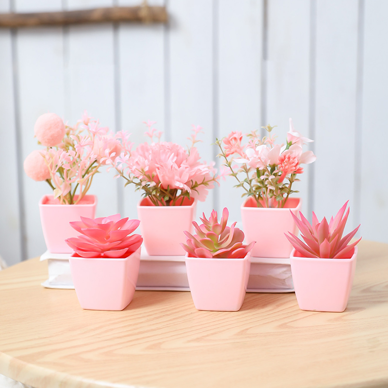 Badminton Live - 6 PCS Mini Synthetic Flower Potted