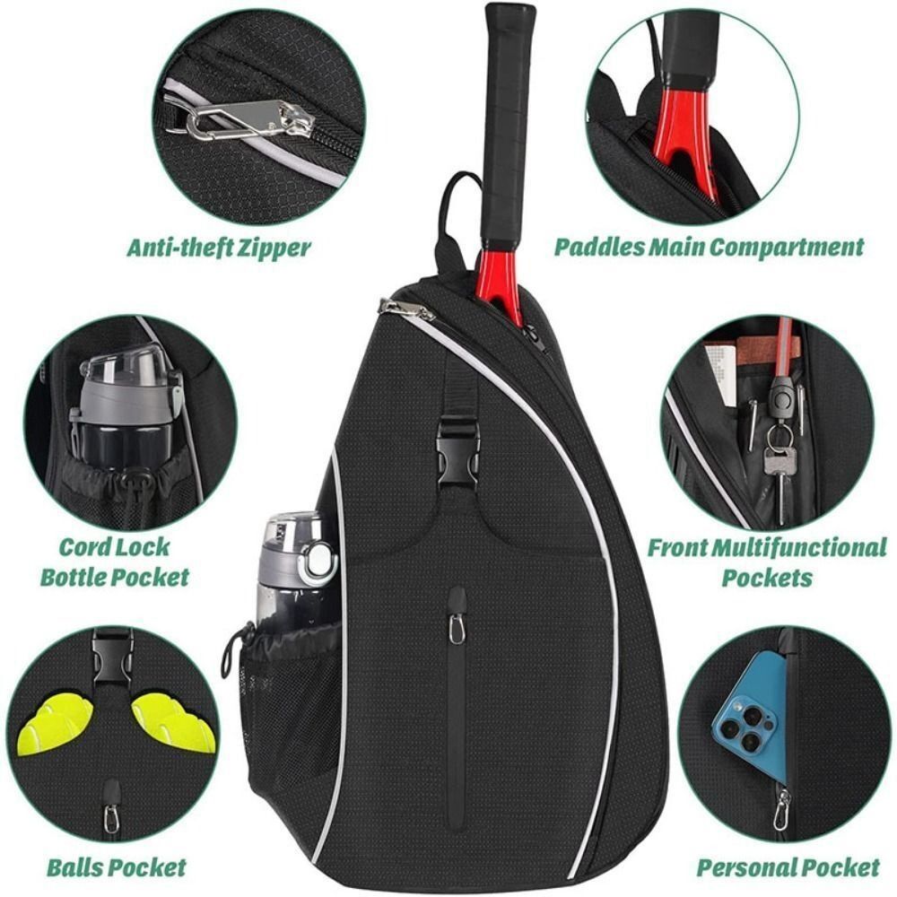 Backpack Racket Bag - Zipper Closure Pickleball Rackets Backpack Large