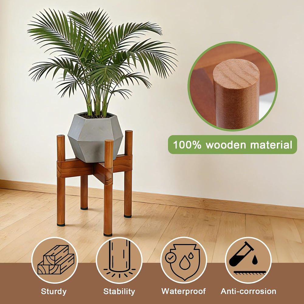 Indoor Wooden Plant Holder, Mo - Badminton Live ulasan dan harga