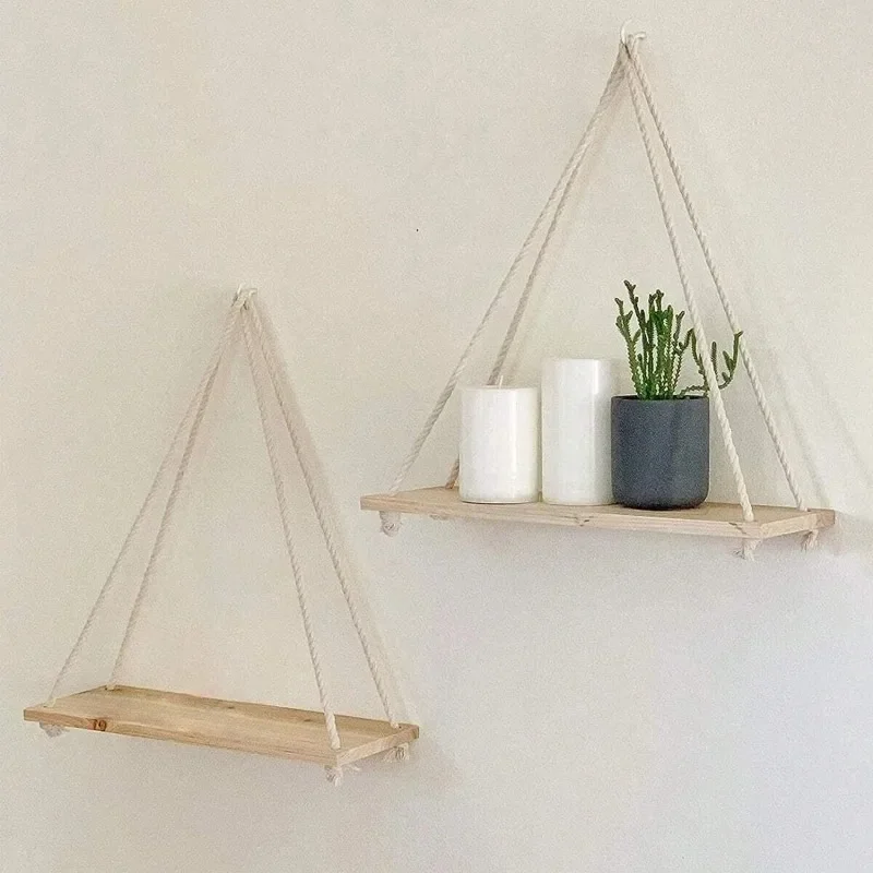 1PC Wooden Swing Hanging Hemp  - Badminton Live ulasan dan harga