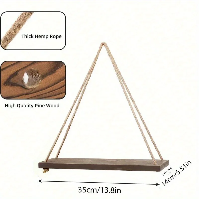 1PC Wooden Swing Hanging Hemp  - Badminton Live ulasan dan harga
