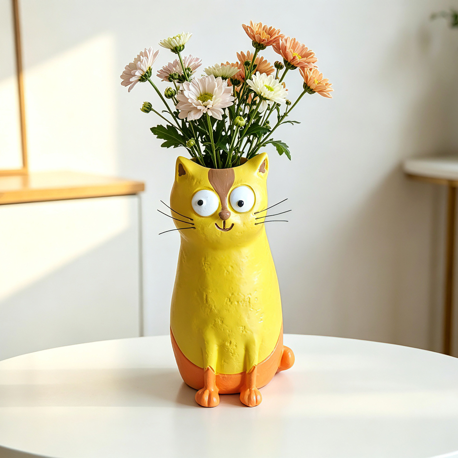 Creative Resin Cat Vase Quirky - Badminton Live ulasan dan harga