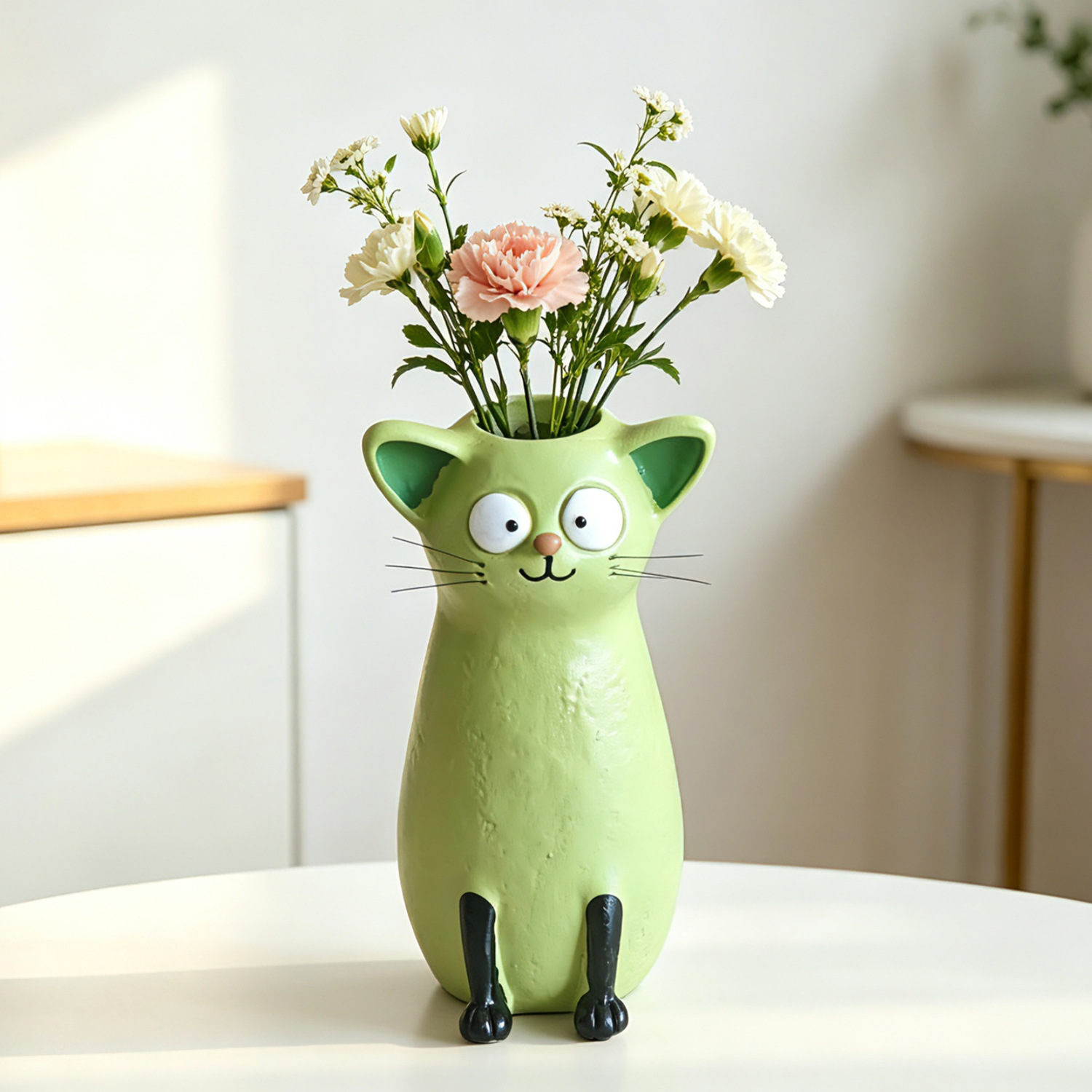 Creative Resin Cat Vase Quirky - Badminton Live ulasan dan harga