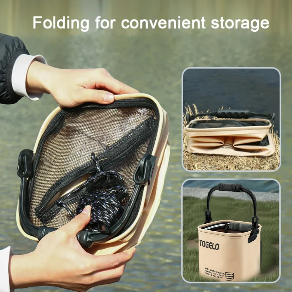Outdoor Fishing Bucket Foldabl - Badminton Live ulasan dan harga
