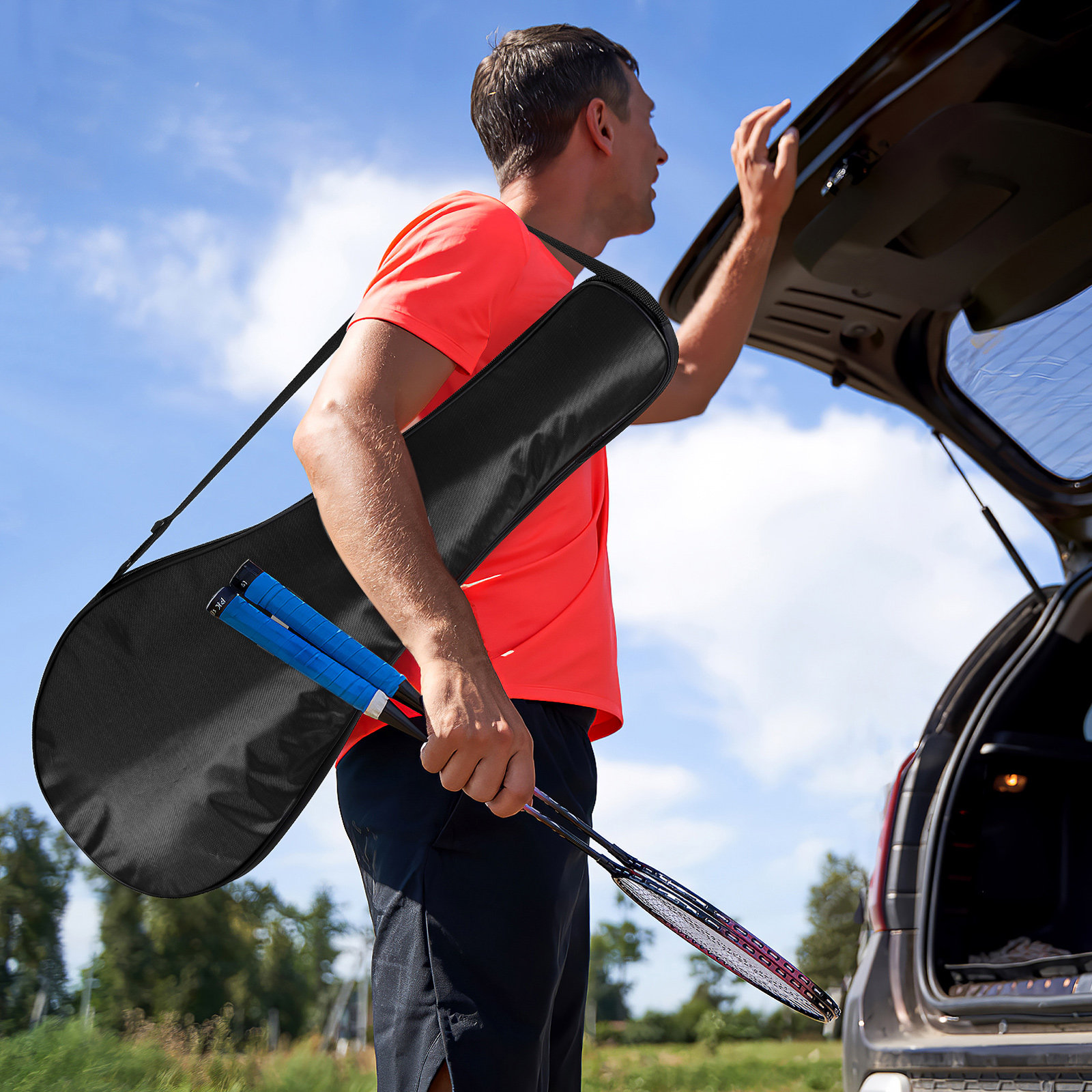 Outdoor Badminton Bag Sports R - Backpack Racket Bag ulasan dan harga