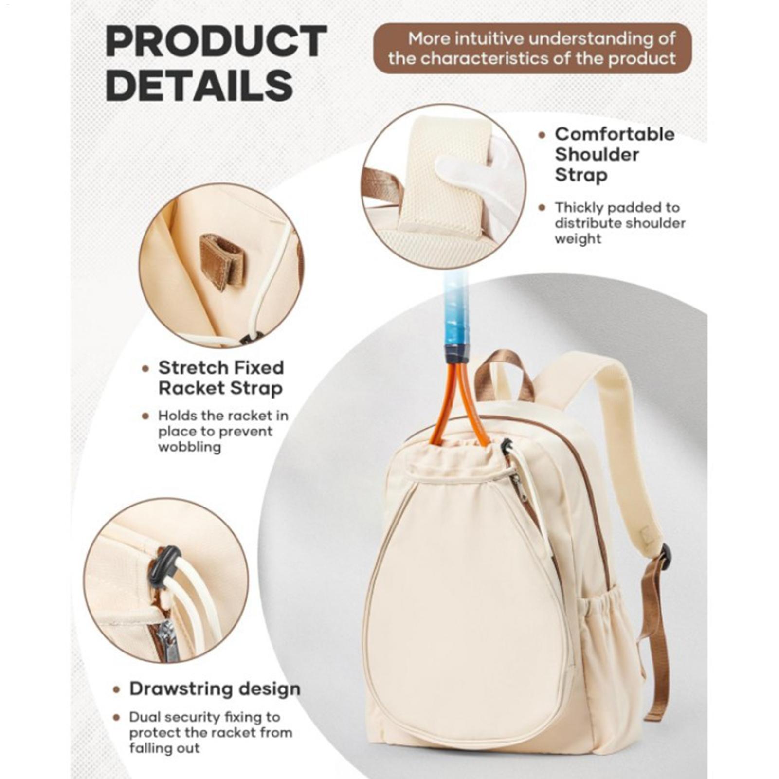 Pickleball Paddle Bag Holds 2  - Backpack Racket Bag ulasan dan harga
