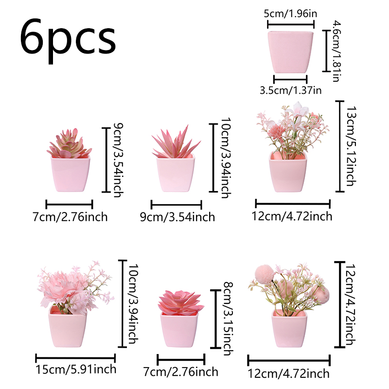 6 PCS Mini Synthetic Flower Po - Badminton Live ulasan dan harga