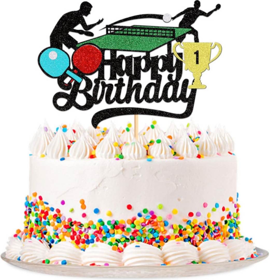 Ping Pong Cake Topper Happy Bi - Badminton Quotes ulasan dan harga