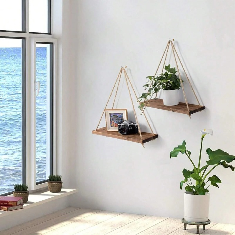 1PC Wooden Swing Hanging Hemp  - Badminton Live ulasan dan harga