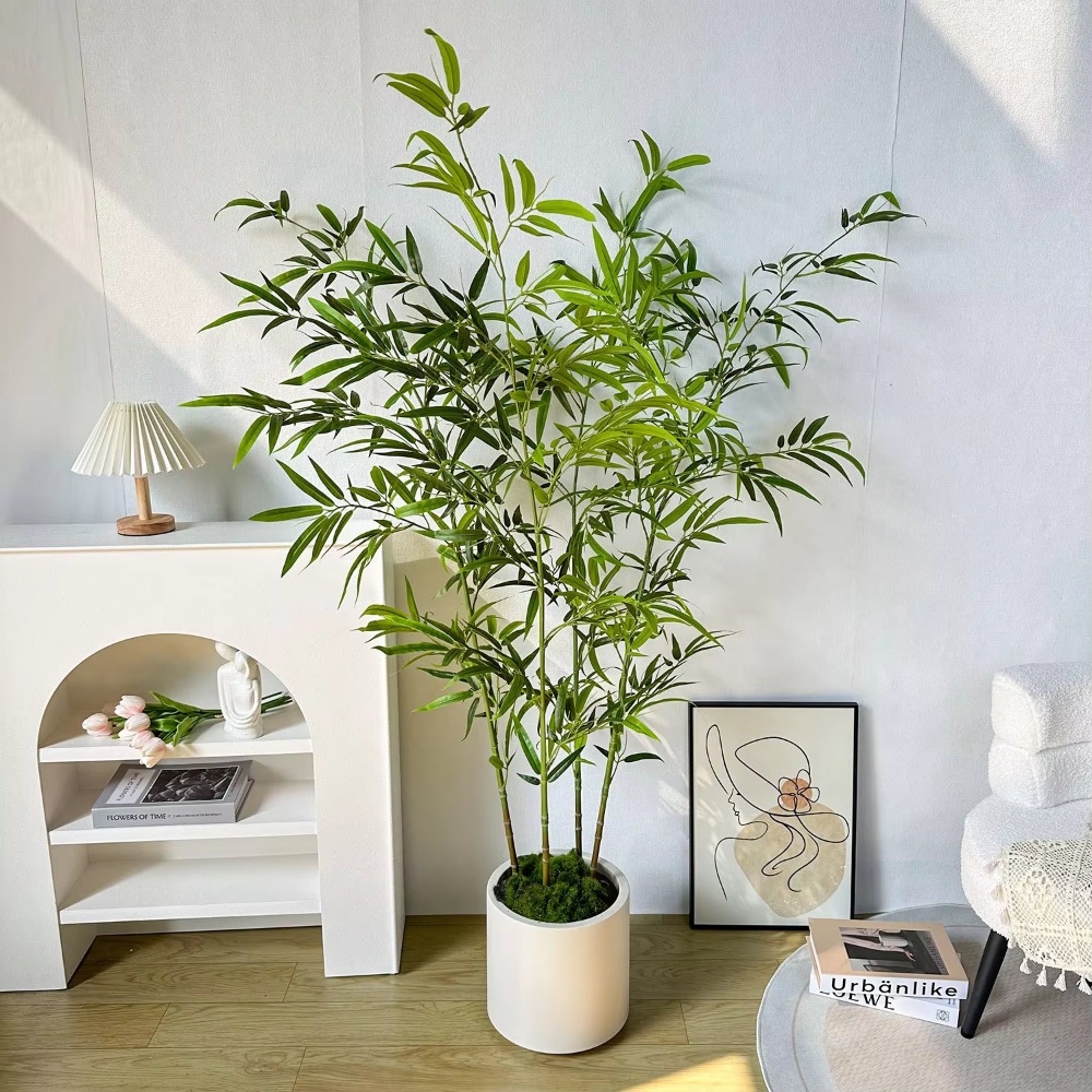 Artificial Green Bamboo PU+PVC - Badminton Live ulasan dan harga