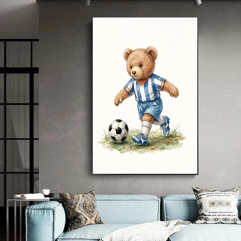 Cute Teddy Bear Sports Nursery - Badminton Single ulasan dan harga