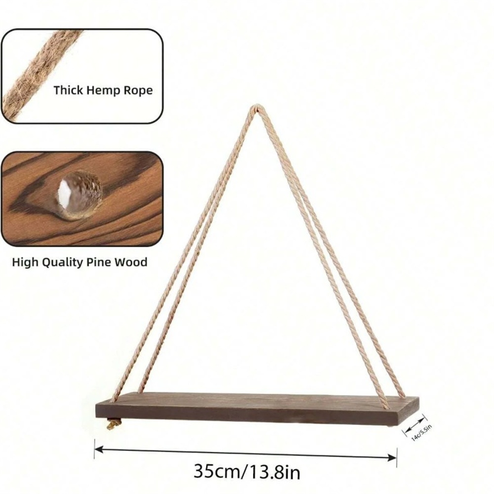1pc Wood Hanging Shelve Swing  - Badminton Live ulasan dan harga