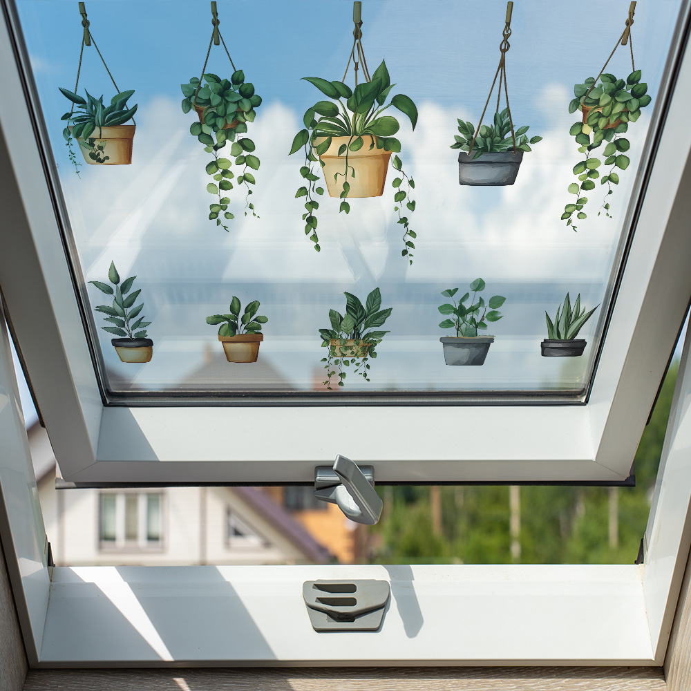 Hanging Green Potted Plant Wal - Badminton Live ulasan dan harga