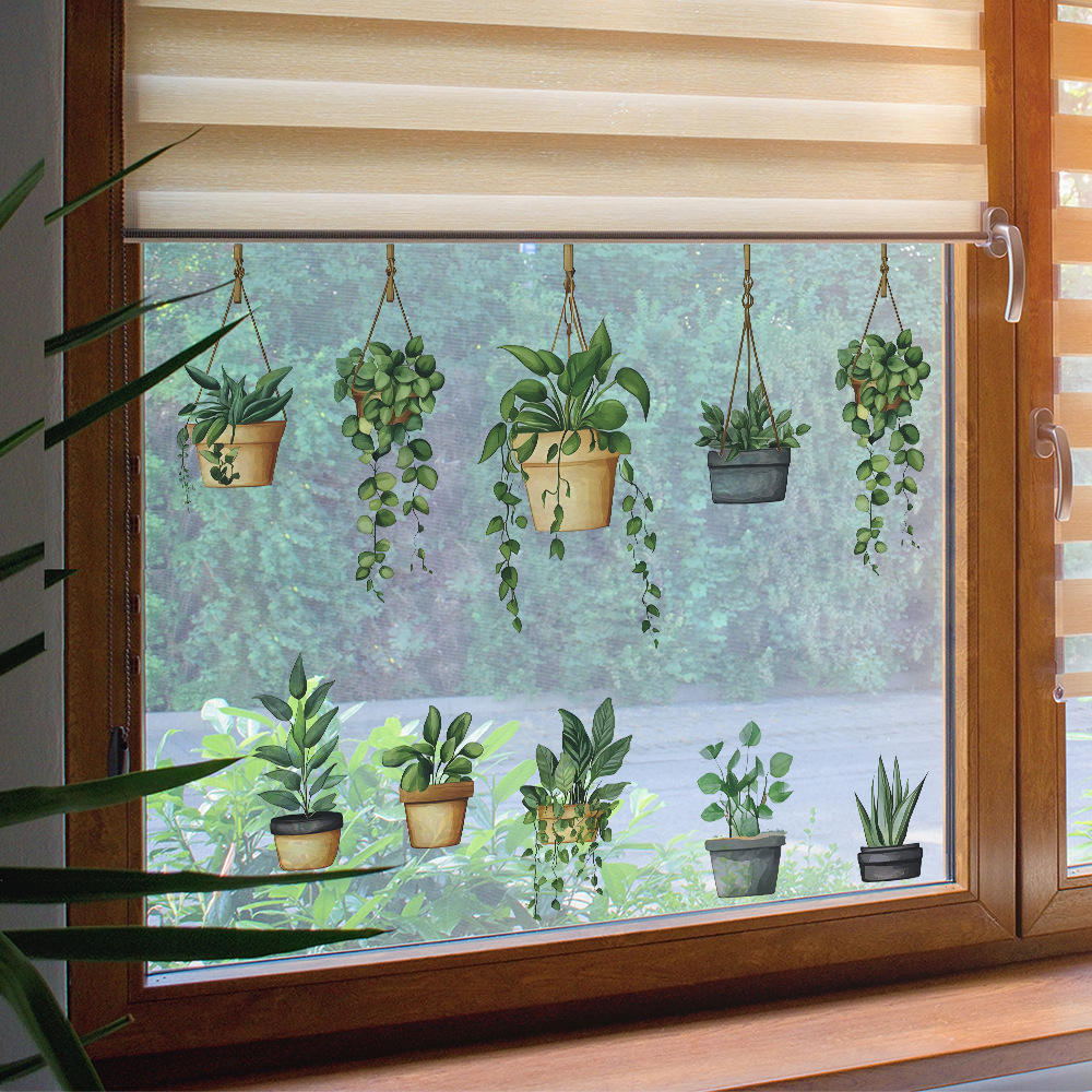 Hanging Green Potted Plant Wal - Badminton Live ulasan dan harga